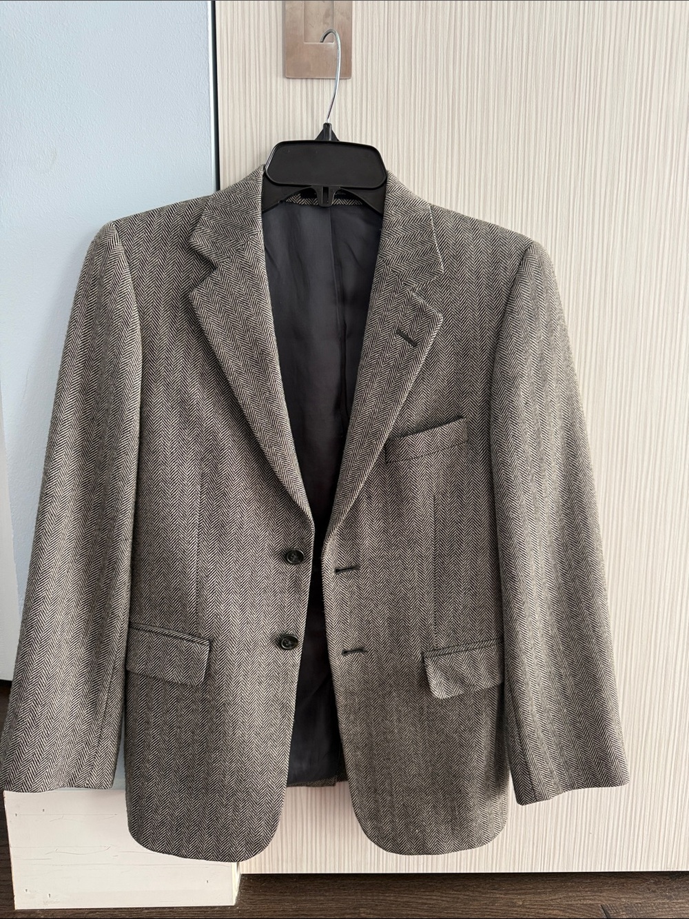 Chaps Gray Herringbone Sport Coat